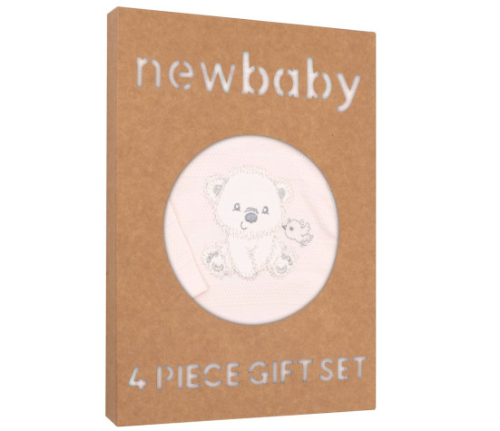 Kojenecká soupravička do porodnice New Baby Sweet Bear béžová, Béžová 56 (0-3m)
