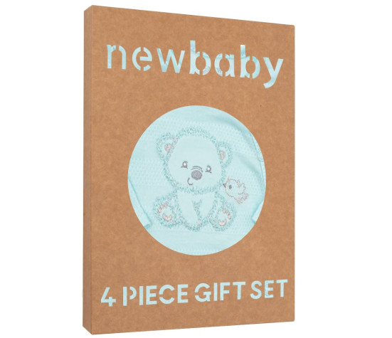 Kojenecká soupravička do porodnice New Baby Sweet Bear modrá, Modrá 56 (0-3m)