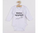 Body s potiskem New Baby Oteckova najrýchlejšia, Bílá 68 (4-6m)