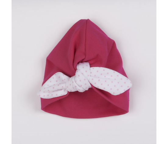 Dívčí čepička turban New Baby For Girls dots, Růžová 74 (6-9m)
