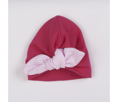 Dívčí čepička turban New Baby For Girls stripes, Růžová 74 (6-9m)