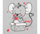 Kojenecká soupravička New Baby Mouse šedá, Šedá 80 (9-12m)