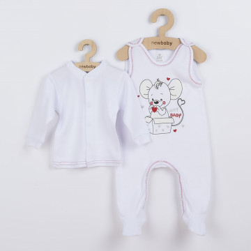 Kojenecká soupravička New Baby Mouse bílá, Bílá 86 (12-18m)