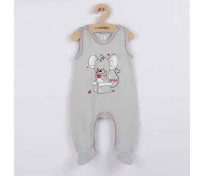 Kojenecká soupravička New Baby Mouse šedá, Šedá 86 (12-18m)