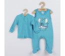 Kojenecká soupravička New Baby Mouse tyrkysová, Tyrkysová 86 (12-18m)