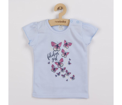 Kojenecké tričko se sukýnkou New Baby Butterflies modrá, Modrá 92 (18-24m)