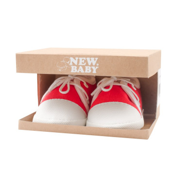 Kojenecké capáčky tenisky New Baby červené 0-3 m, Červená 116/122