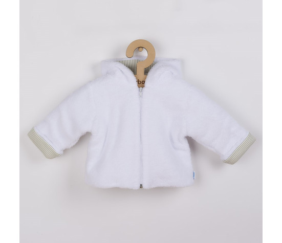 Luxusní dětský zimní kabátek s kapucí New Baby Snowy collection, Bílá 74 (6-9m)