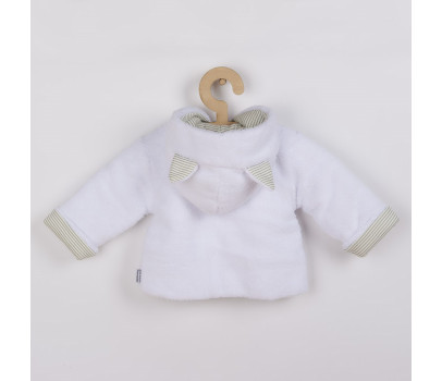 Luxusní dětský zimní kabátek s kapucí New Baby Snowy collection, Bílá 74 (6-9m)