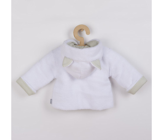 Luxusní dětský zimní kabátek s kapucí New Baby Snowy collection, Bílá 74 (6-9m)