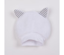 Luxusní dětská zimní čepička s oušky New Baby Snowy collection, Bílá 80 (9-12m)