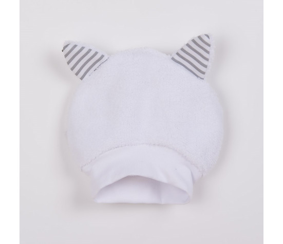 Luxusní dětská zimní čepička s oušky New Baby Snowy collection, Bílá 86 (12-18m)