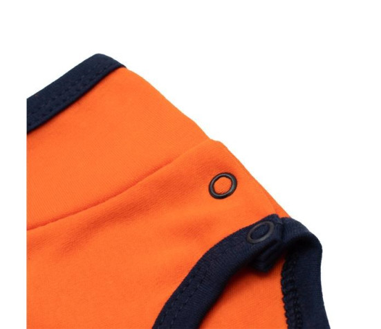 Kojenecké bavlněné body s krátkým rukávem New Baby skvělý nápad, Oranžová 62 (3-6m)
