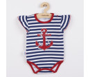 Holčičí body s krátkým rukávem New Baby Marine, Modrá 56 (0-3m)