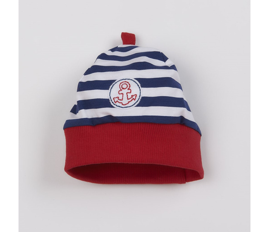 Kojenecká bavlněná čepička New Baby Marine, Modrá 80 (9-12m)