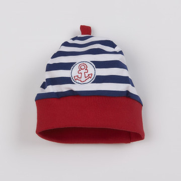 Kojenecká bavlněná čepička New Baby Marine, Modrá 80 (9-12m)