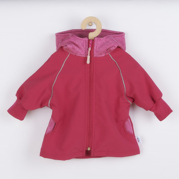 Softshellová kojenecká bundička New Baby růžová, Růžová 68 (4-6m)