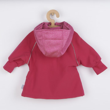 Softshellová kojenecká bundička New Baby růžová, Růžová 68 (4-6m)