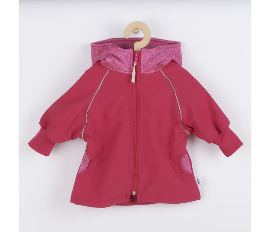 Softshellová kojenecká bundička New Baby růžová, Růžová 92 (18-24m)