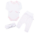 3-dílná bavlněná kojenecká souprava New Baby Lili, Bílá 80 (9-12m)