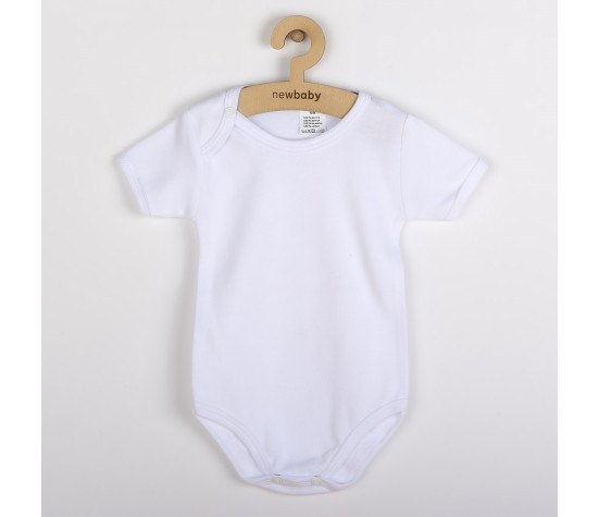 Luxusní body krátký rukáv New Baby - bílé, Bílá 98 (2-3r)