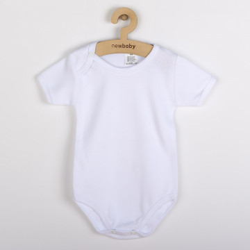 Luxusní body krátký rukáv New Baby - bílé, Bílá 98 (2-3r)