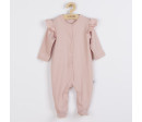 Kojenecký bavlněný overal New Baby Practical růžový holka, Růžová 80 (9-12m)