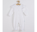 Kojenecký bavlněný overal New Baby Practical bílý holka, Bílá 80 (9-12m)
