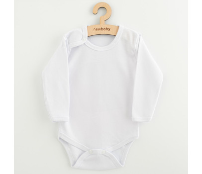 Body dlouhý rukáv New Baby II - bílé, Bílá 50