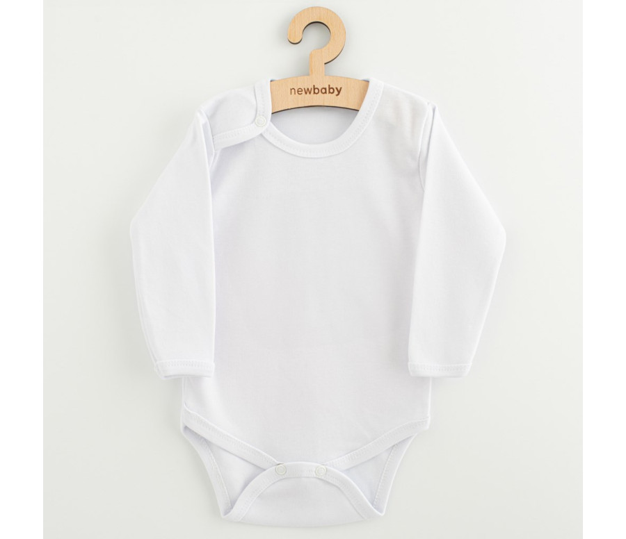 Body dlouhý rukáv New Baby II - bílé, Bílá 50