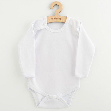 Body dlouhý rukáv New Baby II - bílé, Bílá 50