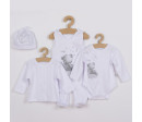 4-dílná kojenecká souprava Koala Angel bílá, Bílá 56 (0-3m)