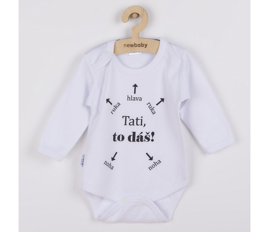 Body s potiskem New Baby Tati, to dáš! - dárkové balení, Bílá 80 (9-12m)