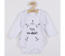 Body s potiskem New Baby Tati, to dáš! - dárkové balení, Bílá 80 (9-12m)