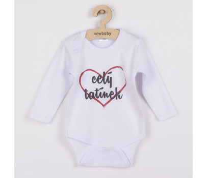 Body s potiskem New Baby celý tatínek - dárkové balení, Červená 50