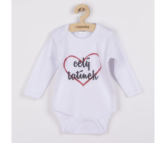 Body s potiskem New Baby celý tatínek - dárkové balení, Červená 50