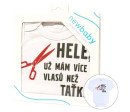 Body s potiskem New Baby Více vlasů než taťka - dárkové balení, Bílá 86 (12-18m)