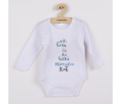 Body s potiskem New Baby Mám jeden Rok - dárkové balení, Zelená 86 (12-18m)