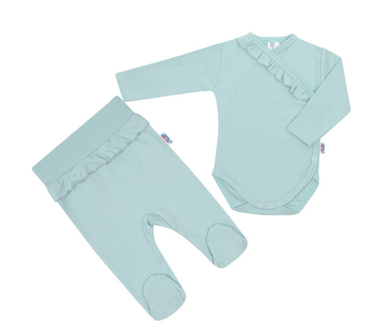 2-dílná kojenecká souprava New Baby Stripes ledově modrá, Modrá 86 (12-18m)