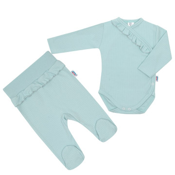 2-dílná kojenecká souprava New Baby Stripes ledově modrá, Modrá 86 (12-18m)