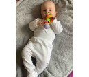 2-dílná kojenecká souprava New Baby Stripes bílá, Bílá 80 (9-12m)