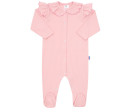 Kojenecký bavlněný overal New Baby Stripes růžový, Růžová 80 (9-12m)