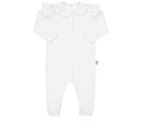 Kojenecký bavlněný overal New Baby Stripes bílý, Bílá 68 (4-6m)