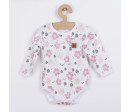 Kojenecké body s dlouhým rukávem Koala Flowers, Růžová 68 (4-6m)