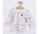 Kojenecké tričko s dlouhým rukávem Koala Flowers, Růžová 74 (6-9m)