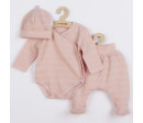 3-dílná kojenecká soupravička do porodnice New Baby I AM růžová, Růžová 62 (3-6m)