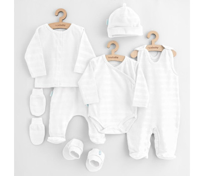 7-dílná kojenecká soupravička do porodnice New Baby I AM bílá, Bílá 62 (3-6m)