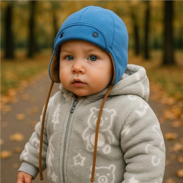 Jarní kojenecká čepička New Baby Special One modrá, Modrá 56 (0-3m)