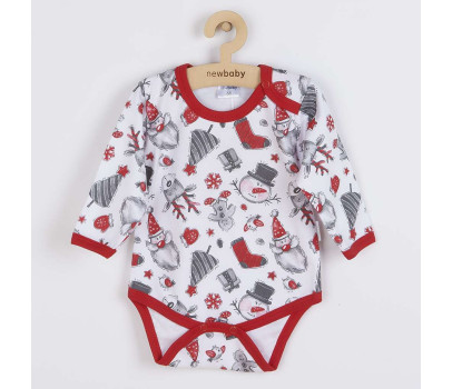 Kojenecké body s dlouhým rukávem New Baby Christmas, Dle obrázku 56 (0-3m)