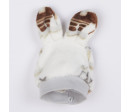 Kojenecká Wellsoft čepička s oušky New Baby Eskimo, Bílá 56/62